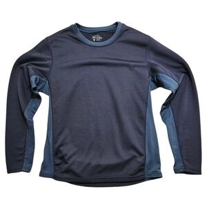 REI Polartec MTS Mens Large Navy Blue Long Sleeve Base Layer Thermal Top 801931